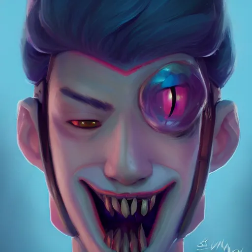 Prompt: a portrait of a cinematic still of the happy mask salesman, twilight princess, art by lois van baarle and loish and ross tran and rossdraws and sam yang and samdoesarts and artgerm and saruei and disney, digital art, highly detailed, intricate, sharp focus, trending on artstation hq, deviantart, unreal engine 5, 4 k uhd image