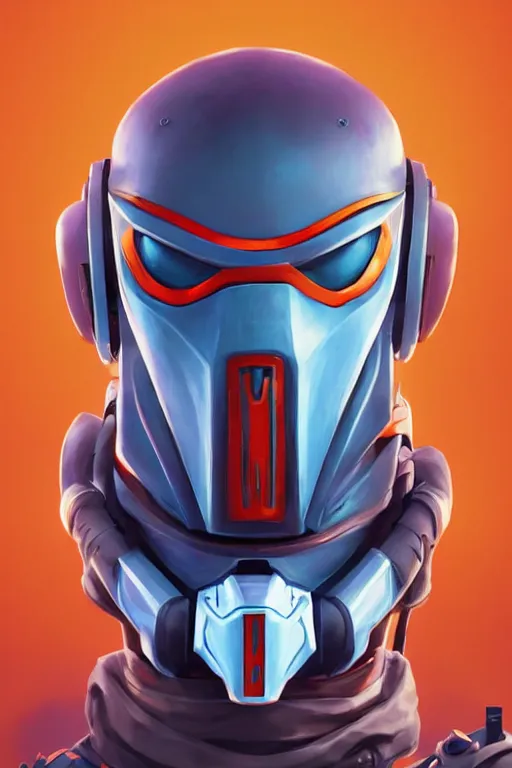 Image similar to epic mask helmet robot ninja portrait stylized as fornite style game design fanart by concept artist gervasio canda, behance hd by jesper ejsing, by rhads, makoto shinkai and lois van baarle, ilya kuvshinov, rossdraws global illumination radiating a glowing aura global illumination ray tracing hdr render in unreal engine 5