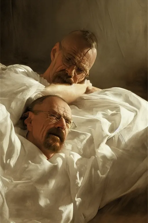 Image similar to beautiful oil matte portrait painting, walter white as a lounging grecian, art by anders zorn, wonderful masterpiece highly detailed, beautiful cinematic light deep focus, elegant, digital painting, smooth, sharp focus, golden ratio, dramatic illumination, ultra realistic, 8 k, art by artemisia lomi gentileschi and caravaggio