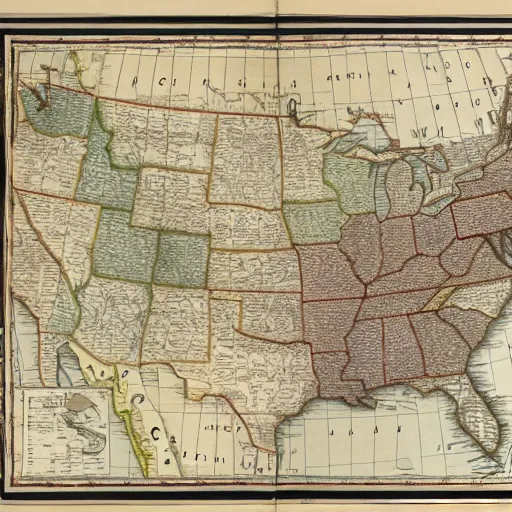 Image similar to the map of america in 1 8 3 6 make the lines right