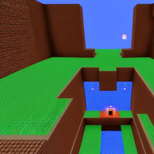 Prompt: a black hole in Minecraft