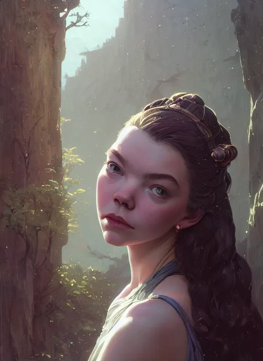 Prompt: Highly detailed portrait of Anya Taylor-Joy , in GTA V, Stephen Bliss, unreal engine, fantasy art by Greg Rutkowski, Loish, Rhads, ferdinand knab, Makoto Shinkai and Lois van baarle, ilya kuvshinov, rossdraws, Tom Bagshaw, alphonse mucha, global illumination, radiant light, detailed and intricate environment