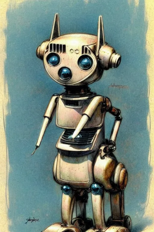 Image similar to (((((1950s retro robot dog . muted colors.))))) by Jean-Baptiste Monge !!!!!!!!!!!!!!!!!!!!!!!!!!!