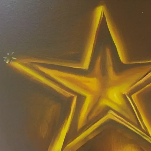 Image similar to A photo of a star while painting