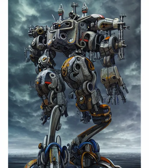 Image similar to mecha by dariusz zawadzki, kenneth blom, mental alchemy, james jean, pablo amaringo, naudline pierre, contemporary art, smooth, sleek