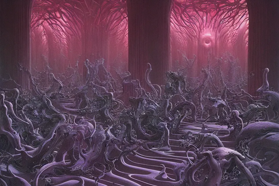 Prompt: inner world, wayne barlowe.