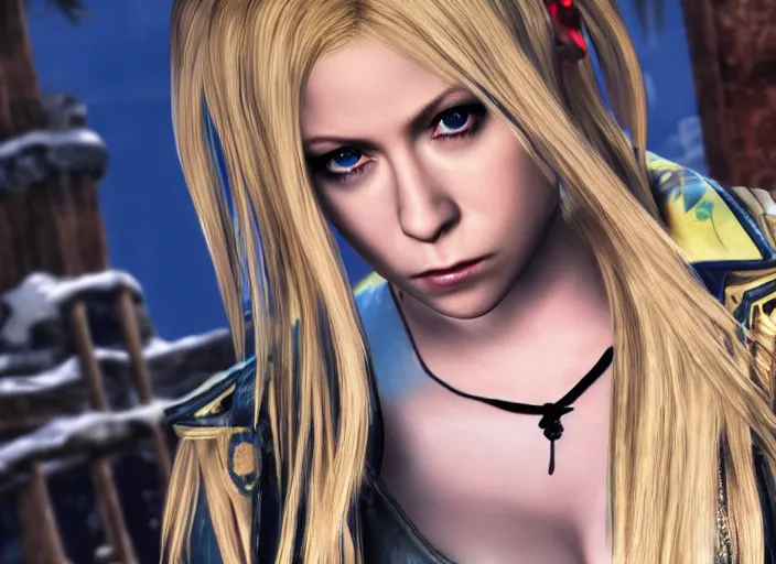 Image similar to Avril Lavigne as a playable character in Dead or Alive, detailed game screenshot 4K