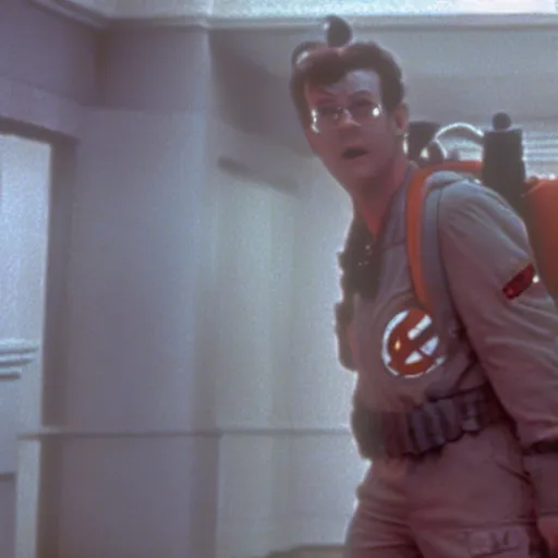 Prompt: Render of SCP-173, a still from the movie Ghostbusters (1984)