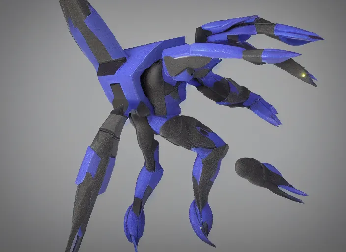 Image similar to low poly needler from halo 2. 3 d blender render. winner.