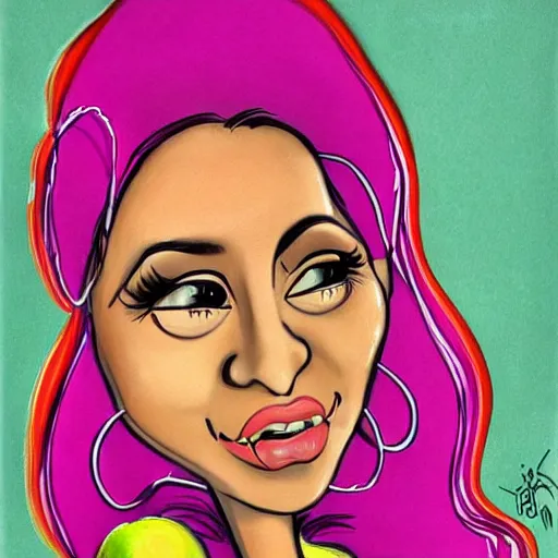 Image similar to by Heidel Bergensis caricature, juicy mexican girl