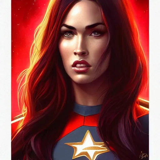 Prompt: ultra realistic illustration, megan fox as star trek captain wearing red shirt anime, intricate, elegant, highly detailed, digital painting, artstation, concept art, smooth, sharp focus, illustration, art by artgerm and greg rutkowski and alphonse mucha and wlop