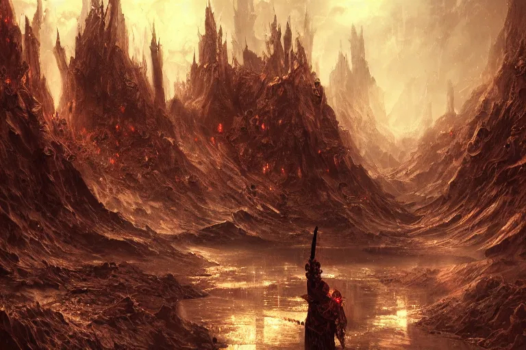 Prompt: a landscape of hell, goth, intricate, highly detailed, digital painting, official media, anime key visual, concept art, rich vivid colors, ambient lighting, sharp focus, illustration, art by wlop