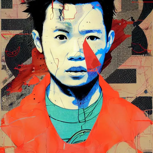 Prompt: Tetsuo Akira profile picture by Sachin Teng, asymmetrical, Organic Painting , Matte Painting, geometric shapes, hard edges, graffiti, street art:2 by Sachin Teng:4