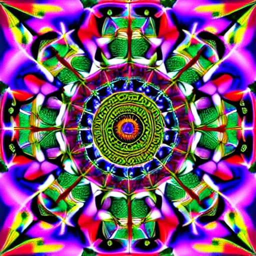 Image similar to psychedelic fractal mandala pattern