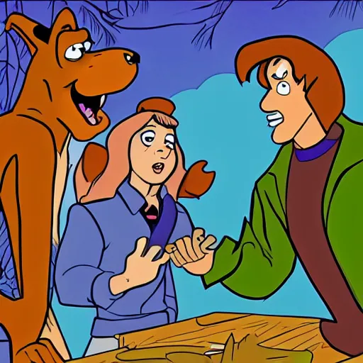 Prompt: Scooby-Doo meeting a werewolf, n 6