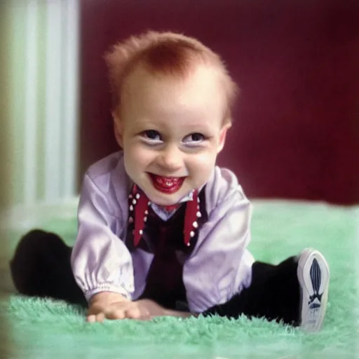 Prompt: the joker baby photo album