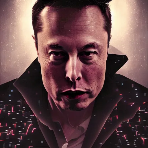 Image similar to elon musk inside the matrix, digital art, artistic, artistic colors, dramatic lighting, 8k