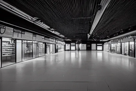 Image similar to inside an empty store at night