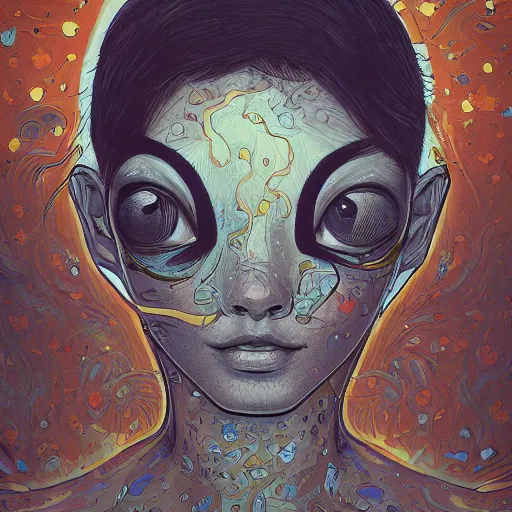 Image similar to a painting of the eyes of the sun by james jean, high detail, trending on artstation