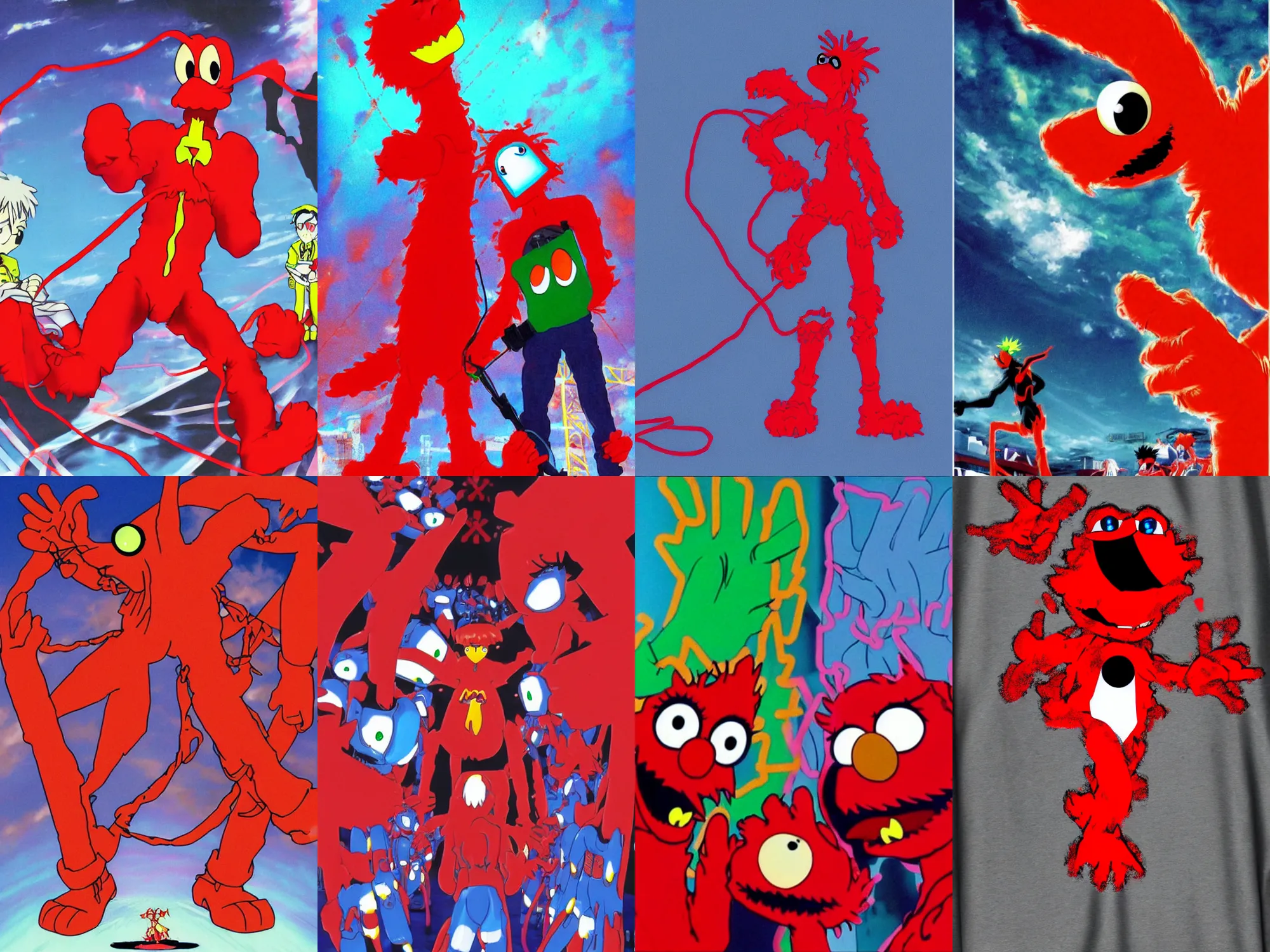 Prompt: elmo neon genesis evangelion