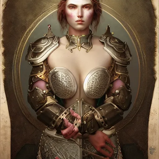 Prompt: porcelain in full warrior armor, soft painting of a curiosities harmonious carnival, perfectly detailed, symmetrical accurate intricate sensual features, highly detailed, artstation, sharp focus, tom bagshaw