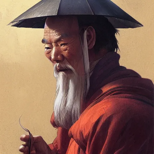 Image similar to 12th century Chinese farmer, highly detailed, digital painting, cgsociety, concept art, sharp focus, illustration, art by artgerm and greg rutkowski and alphonse mucha