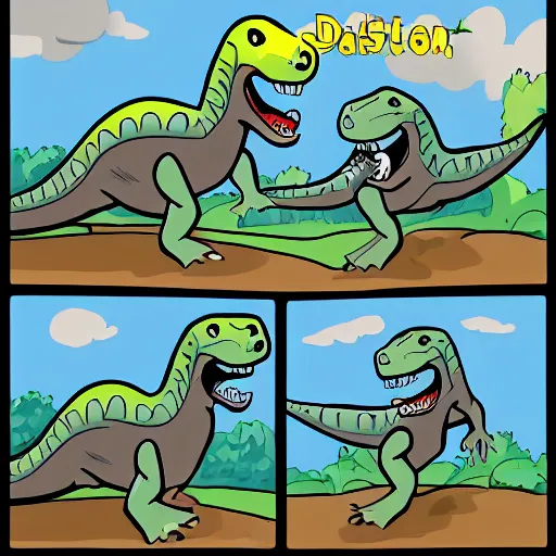 Prompt: dinosaur cartoon