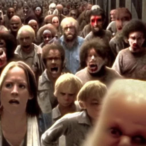 Image similar to scene from dawn of the dead but with midgets