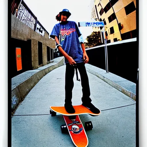 Image similar to y 2 k poster, fisheye photo of skateboard, street wear 2 0 0 0 s y 2 k