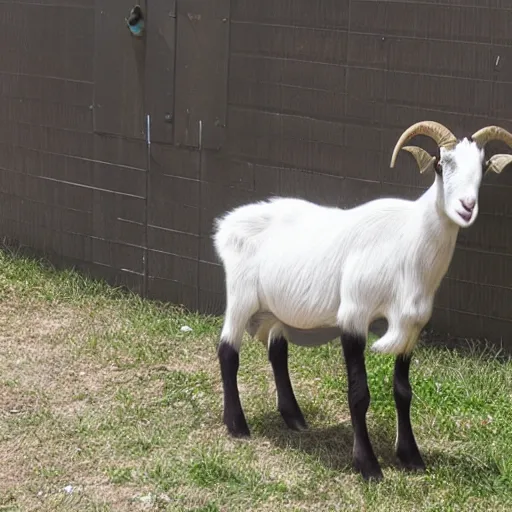 Prompt: a goat doing crime