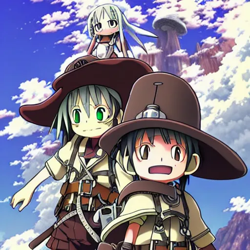 Image similar to Made In Abyss Anime Cover Art
