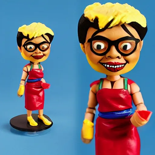 Image similar to maya angelou, stop motion vinyl action figure, plastic, toy, butcher billy style