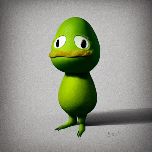 Prompt: anthropomorphic avocado and it's baby, trending on artstation, digital art hyperrealistic