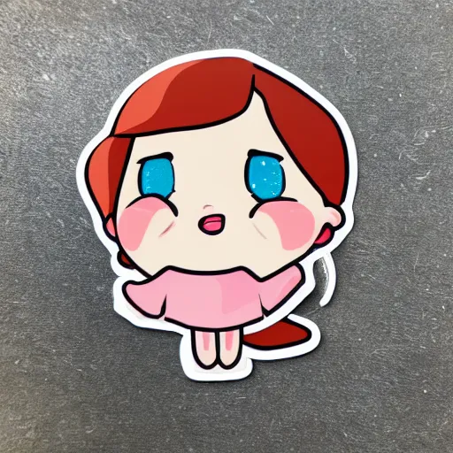 Image similar to sticker cute girl is crying