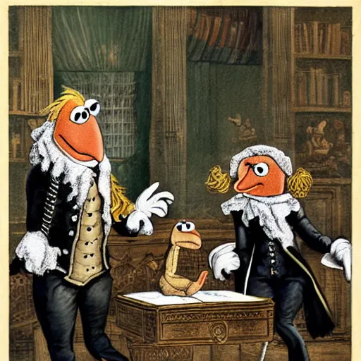 Prompt: muppets in the French Revolution