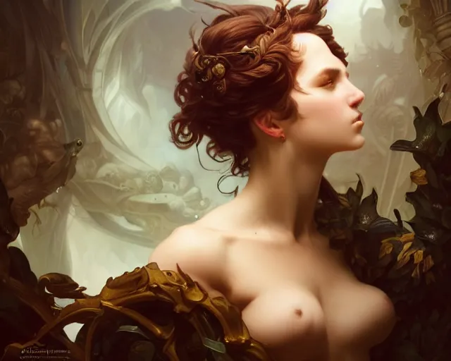 Image similar to photography of anne - louis girodet, deep focus, d & d, fantasy, intricate, elegant, highly detailed, digital painting, artstation, concept art, matte, sharp focus, illustration, hearthstone, art by artgerm and greg rutkowski and alphonse mucha