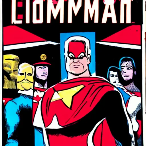 Prompt: a communist superhero in a comic book