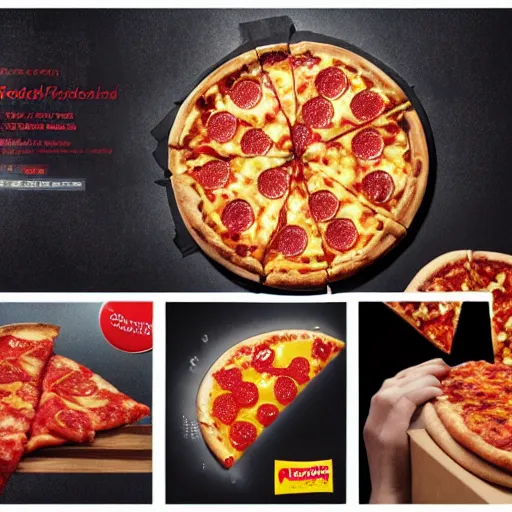 Image similar to mcdonalds pizza advertisement, award winning photography