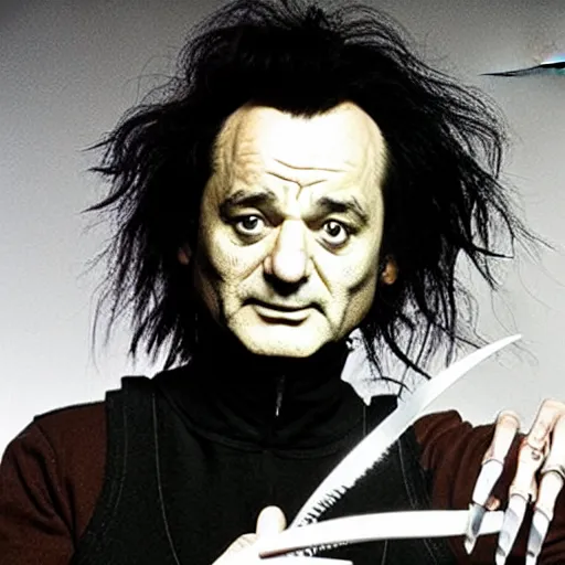 Image similar to bill murray as edward scissorhands