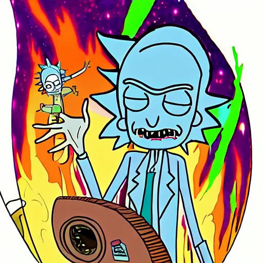 Image similar to alien rick and morty forever and forever a hundred years! g