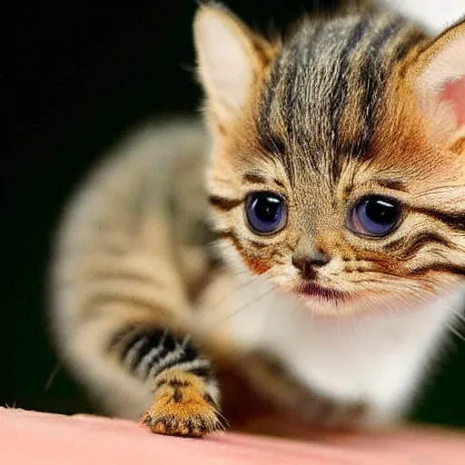 Image similar to photo of world's smallest cat the size of a honeybee