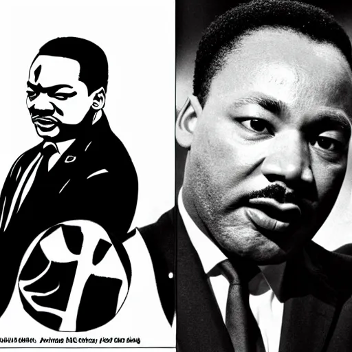 Image similar to Martin Luther King as JoJo from JoJo's Bizarre Adventure