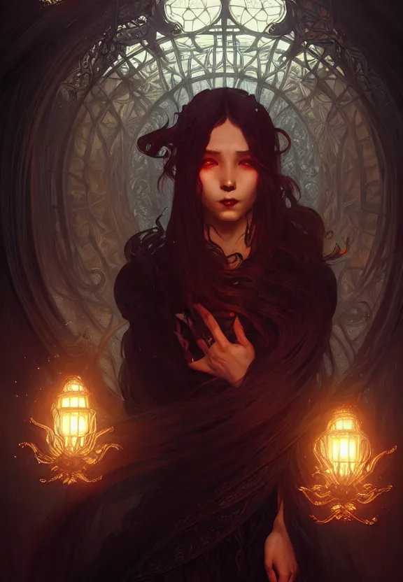 Image similar to a black smoked demon, fantasy magic, dark light night, intricate, elegant, sharp focus, illustration, highly detailed, digital painting, concept art, matte, art by wlop and artgerm and greg rutkowski and alphonse mucha, masterpiece