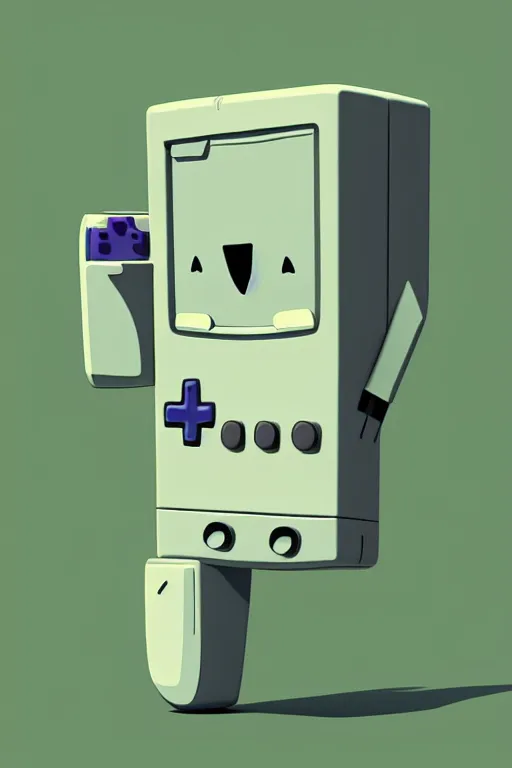 Image similar to A realistic image of an anthropomorphic gameboy BMO from adventure time, accurate, unreal engine 4k