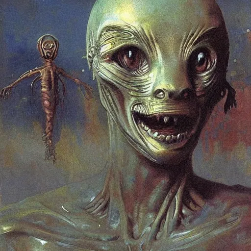 Image similar to alien by ilya repin