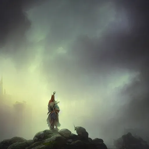 Prompt: epic portrait of a druid, paladin and rogue on the streets of a fantasy town, cloudy, rain, glowing, huge, broad light, ambient occlusion, volumetric light effect, made by ivan aivazovsky, peter mohrbacher, greg rutkowski, matte painting, trending on artstation, 4 k, perfectly defined features, digital painting,