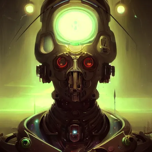 Prompt: portrait of a cybernetic warlock, cyberpunk concept art by pete mohrbacher and seb mckinnon and beksinski and josan gonzales, digital art, highly detailed, intricate, sci-fi, sharp focus, Trending on Artstation HQ, deviantart, unreal engine 5, 4K UHD image