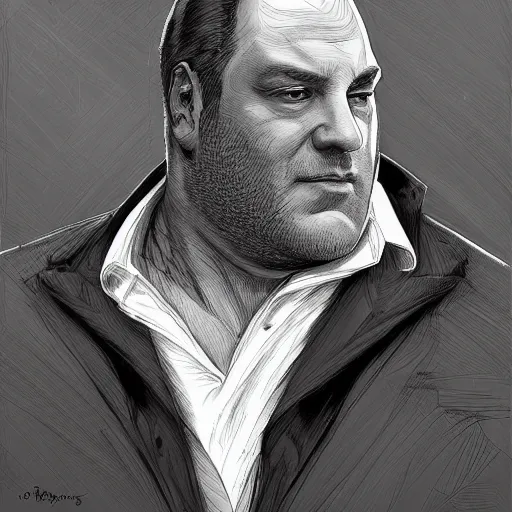 Image similar to “Portrait of James Gandolfini marvel comics, dark, intricate, fantasy, intricate, elegant, highly detailed, digital painting, artstation, concept art, matte, sharp focus ,highly detailed, smooth, artstation, digital illustration by Ruan Jia and Mandy Jurgens and Artgerm and Wayne Barlowe and Greg Rutkowski and Frank Frazetta”