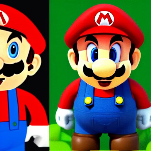 Prompt: portrait of real life super mario by lee jim