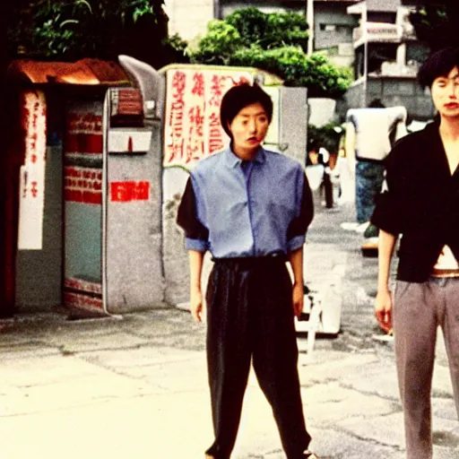 Prompt: film still from 鉄 男 1 9 8 9